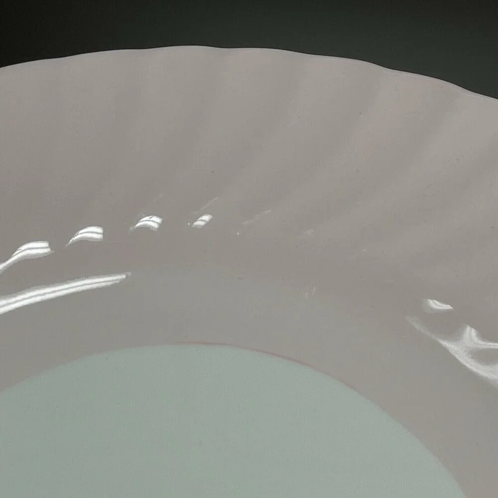 Minton Salad Plates Swirl Edge Pink White 9